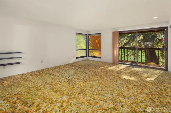 Primary bedroom with deck