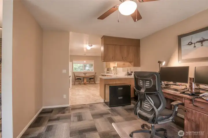 Office area could be a formal dining room.