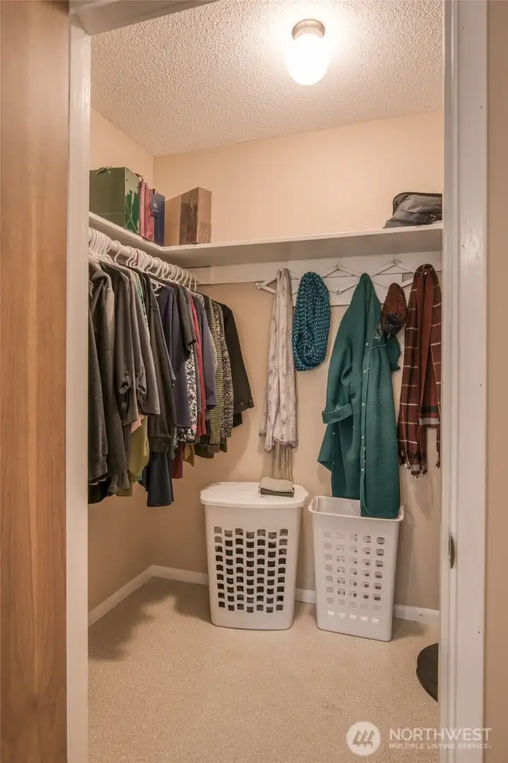 Primary walk in closet