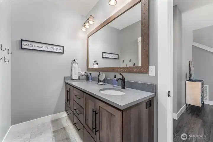 Main floor Bunk Room bathroom.