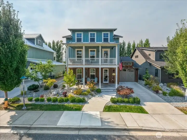 Exterior view of home facing west.