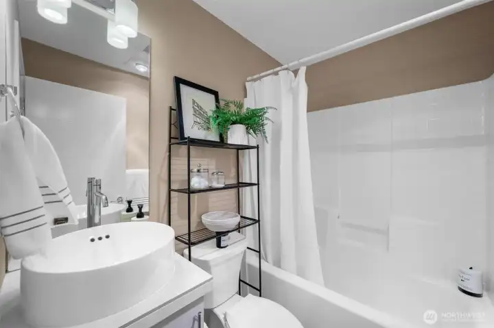 First floor full bathroom.