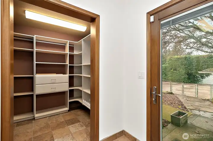 3rd entry into home w/ large closet space.