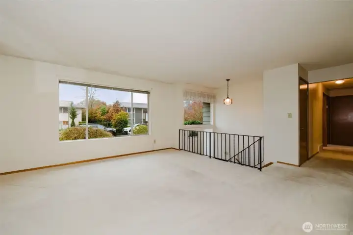 Front windows allow for plenty of light