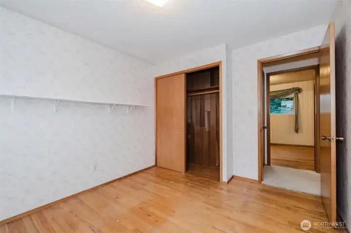 Bedroom #2, with cedar lined closet