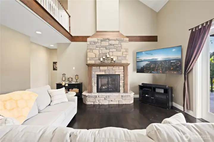 Fireplace and Living Room