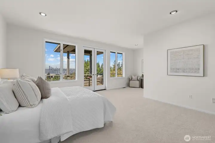 Primary bedroom (staged)