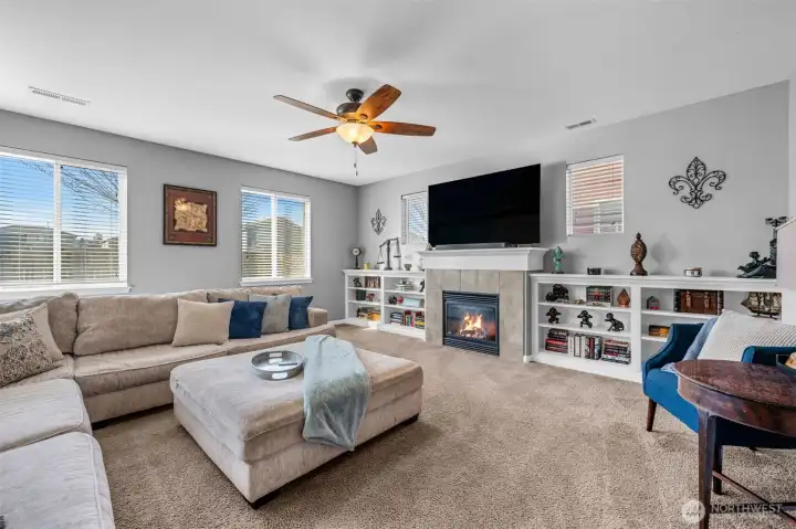 Family room off kitchen