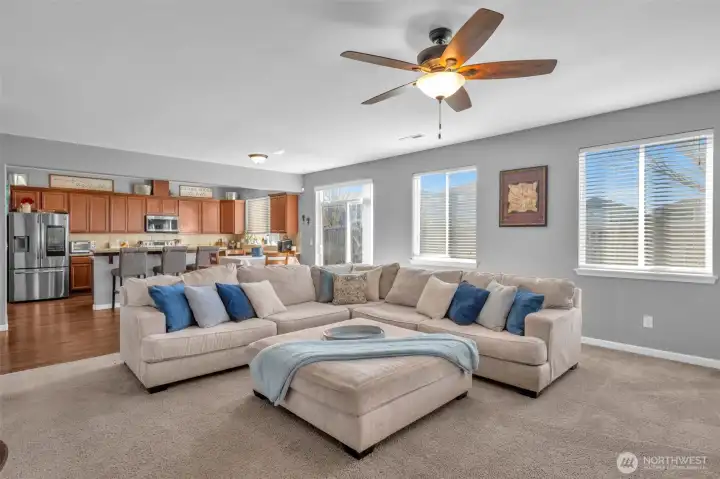 Family room off kitchen