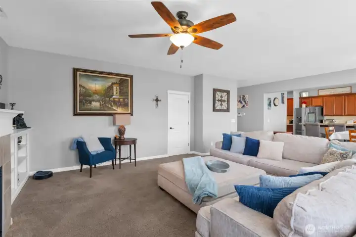 Family room off kitchen