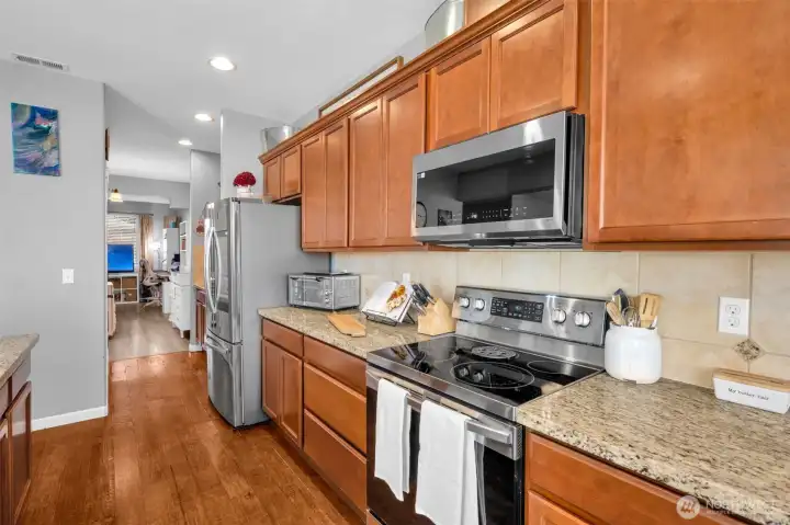 New microwave and 1 year old range/oven.