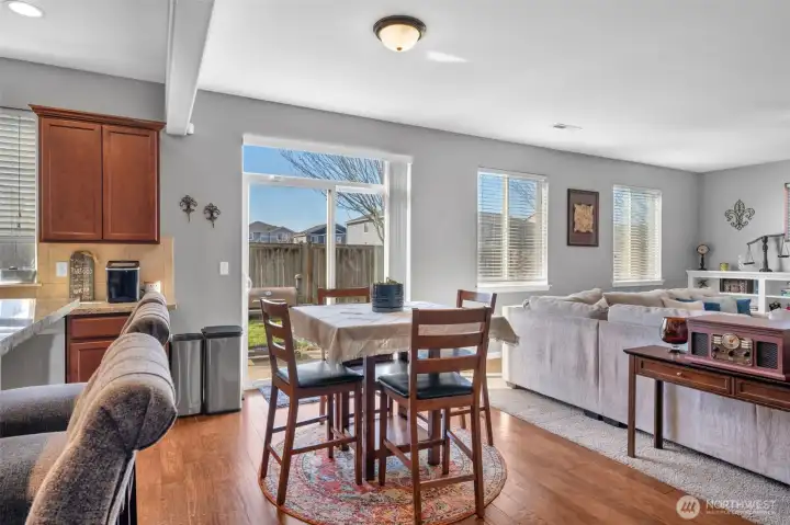 Eating area off kitchen