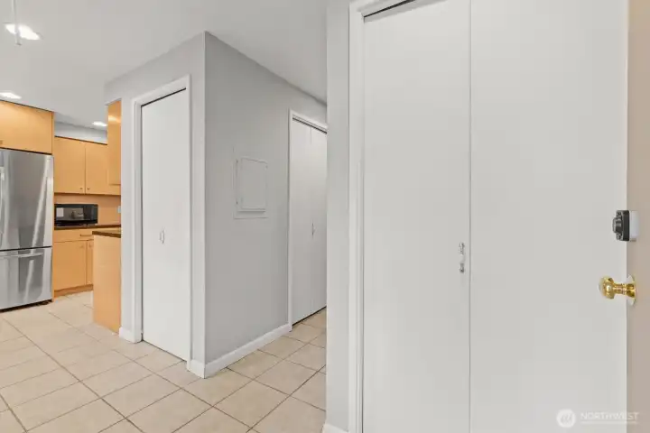 Step inside to this contemporary, functional space. The entry leads into the kitchen, or mosey down the hall to the living room.