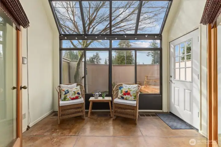 Plant lovers will love the walls of windows!