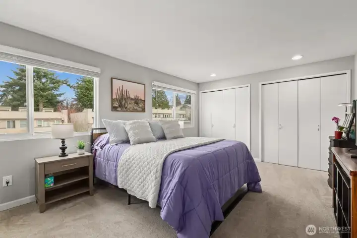 Bedroom #1 faces south and offers a spacious size.