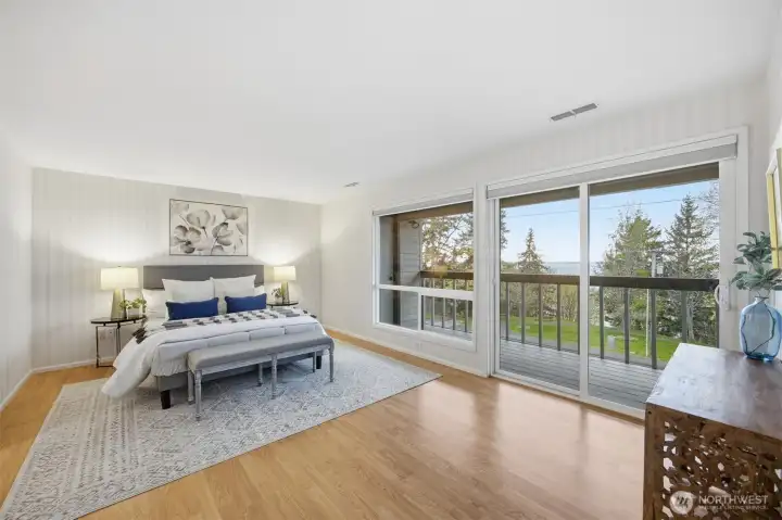 Primary bedroom with own deck