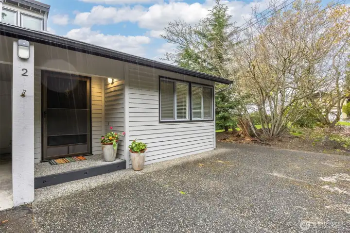 Entrance on Southeast side.