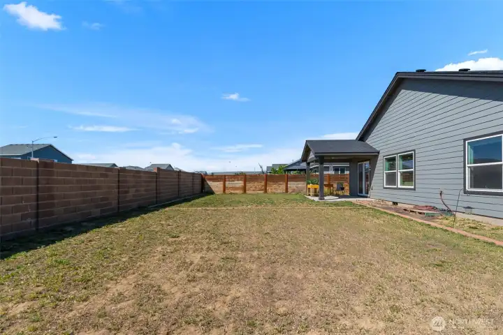 Spacious Fenced Backyard
