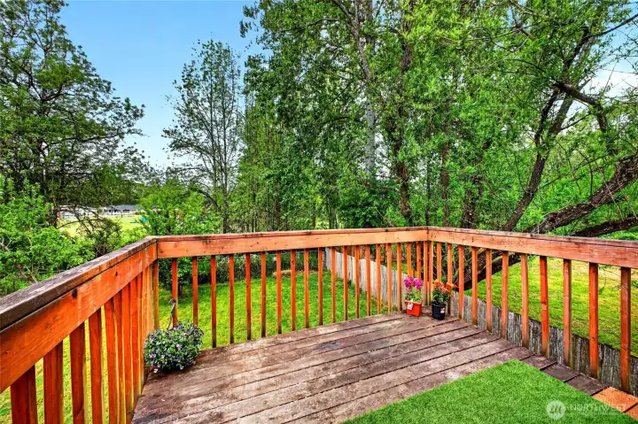 Check out this view from your great room and kitchen of your back yard play ground