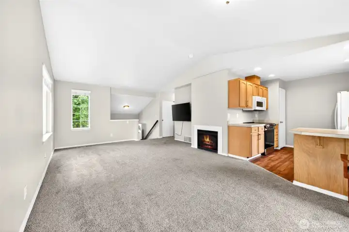 Second view of big great room for entertaining