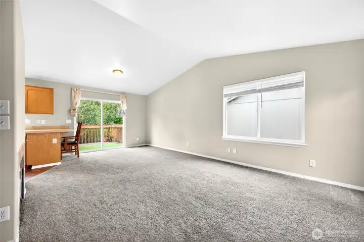 Great room family room view with lots of room for all your furnishings