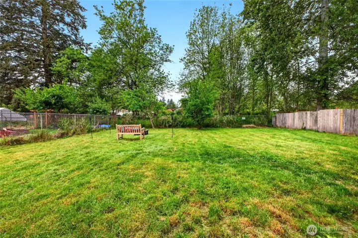 Back yard ready for all your recreational fun