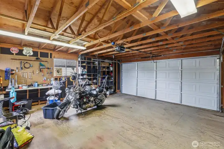 Detached two-car garage provides convenient parking and additional storage opportunities.