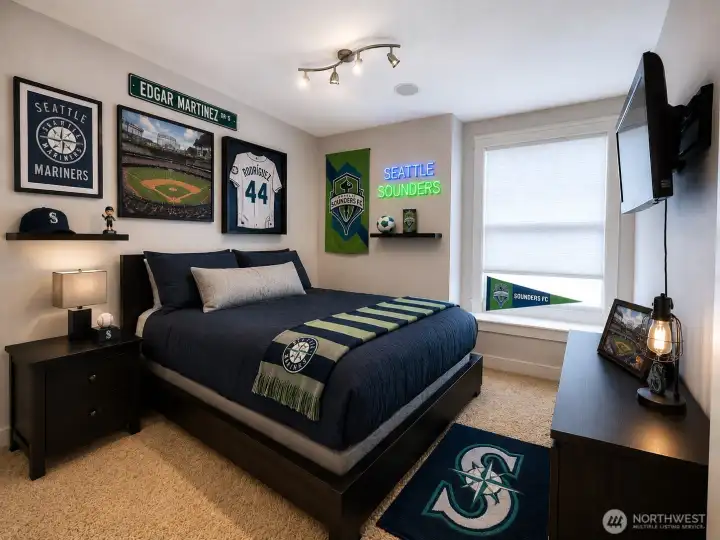 BEDROOM 2 - The Bed Spread & Decor items are virtually enhanced.