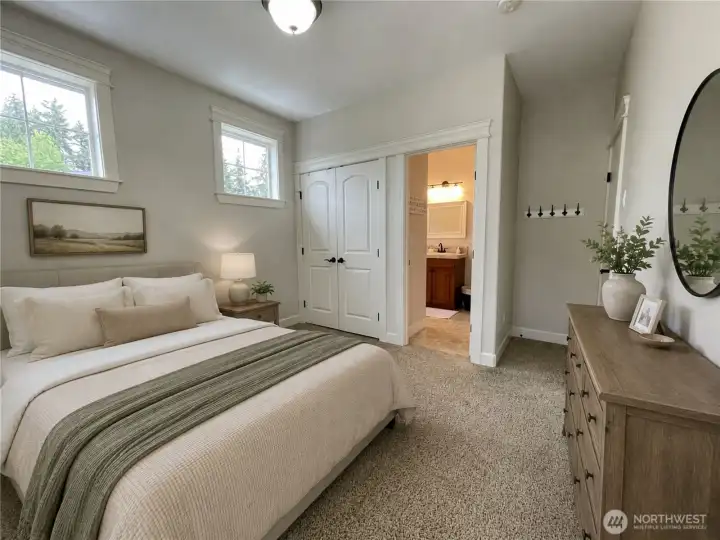 BEDROOM 3 ... JUNIOR SUITE - VIRTUALLY STAGED with PRIVATE 3/4 BATHROOM