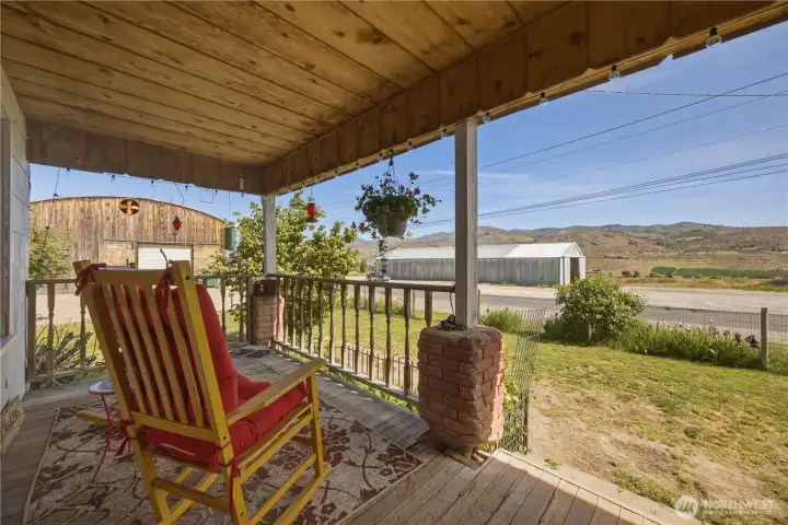 Welcoming covered front porch