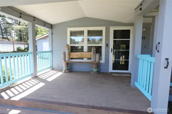 Inviting front porch.