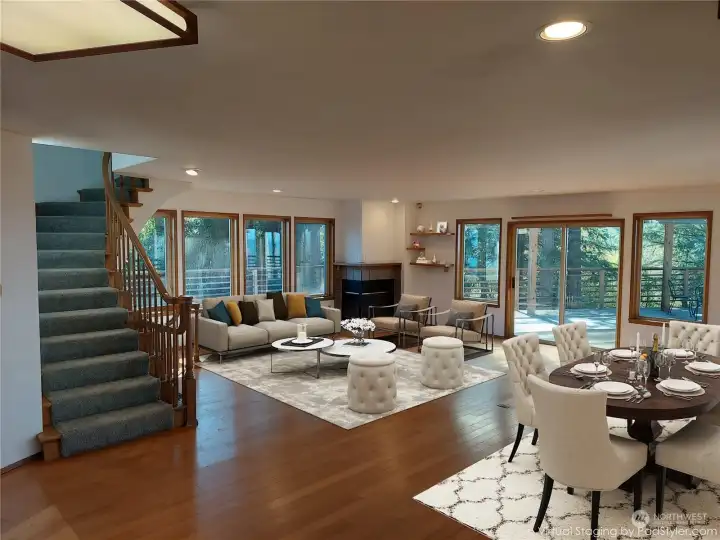 Living, Dining Room, Stairs to bonus room Living, Dining Room, Stairs to bonus room