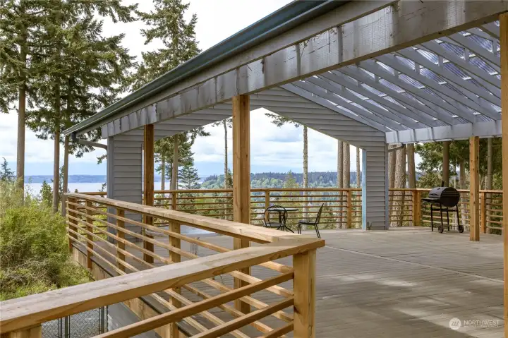 Covered deck looking west Covered deck looking west