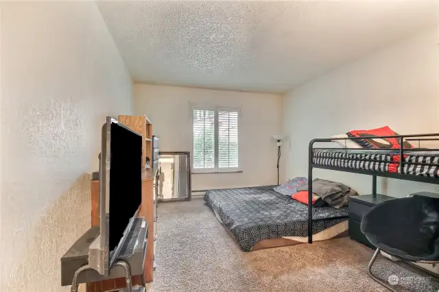 The large bedroom provides a peaceful retreat.