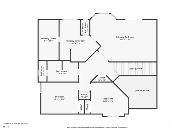 Upstairs Floorplan