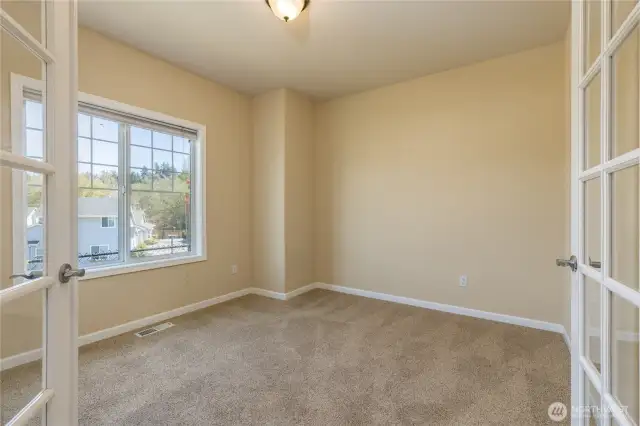 Office with French doors