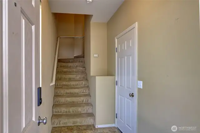Main level entry with garage access