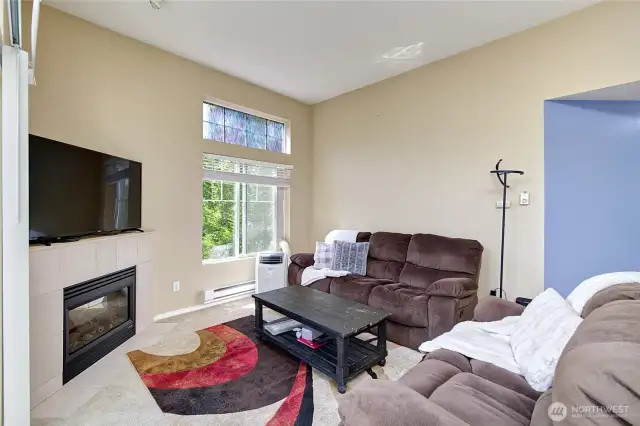 Gas fireplace for cozy evenings