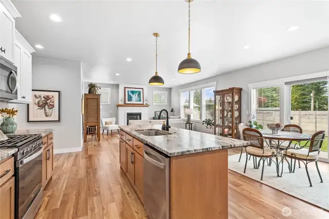 Great layout with dining just off eat-in island