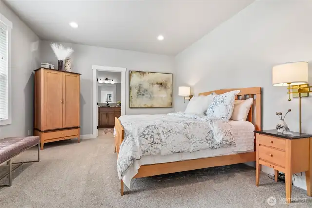 Owner's suite on opposite corner of home from other 2 bdrms
