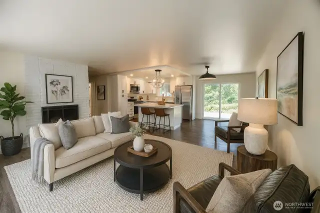 Living room virtual staging