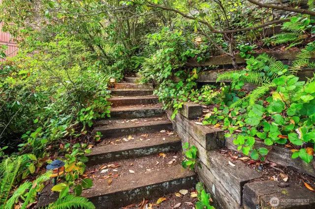 The stairs lead to your stunning beach!