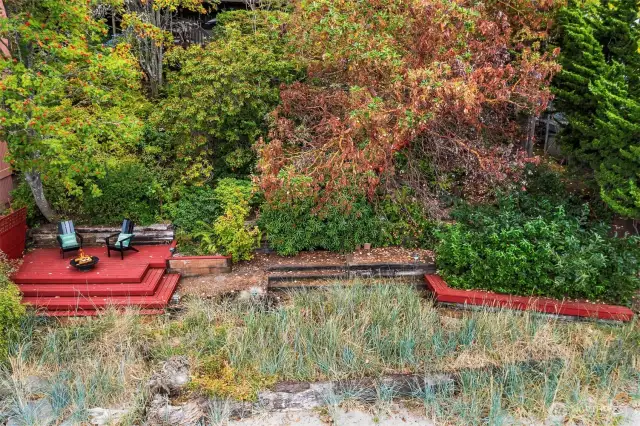 Native grasses are part of the natural bulkhead that is designed to work with nature and to withstand storms.