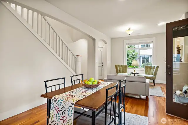 Plenty of space here for large dining table.