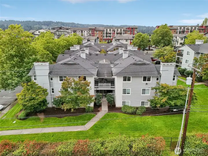 Aerial of building