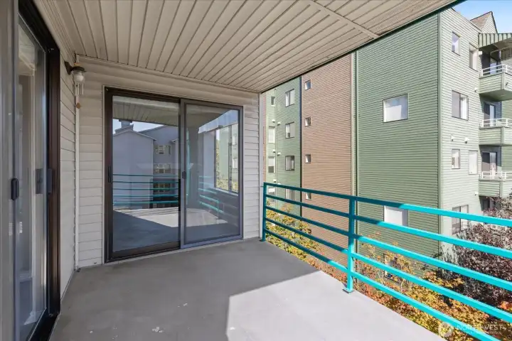 Covered Patio - accessible from Living Room and Primary Suite.