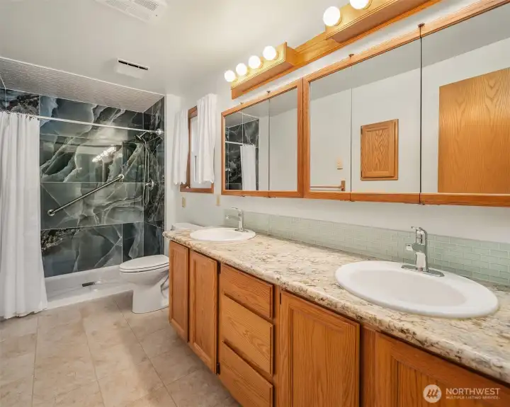 updated primary bathroom