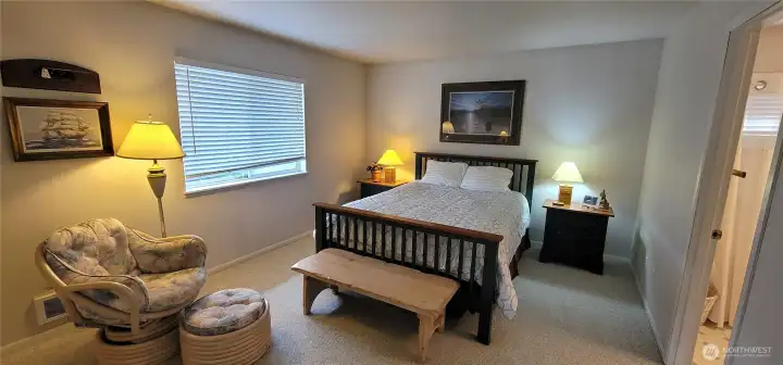 Primary bedroom with ensuite bathroom.