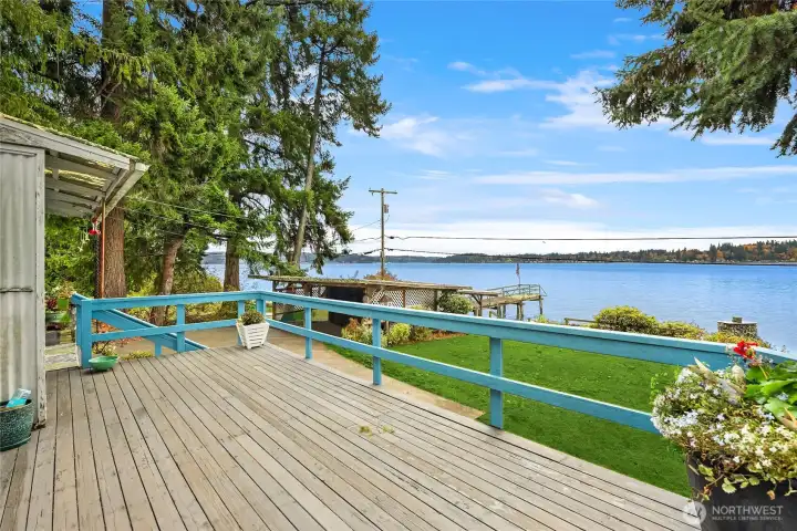View from Deck is all the way to Entrance of Rich Passage and Bainbridge Island