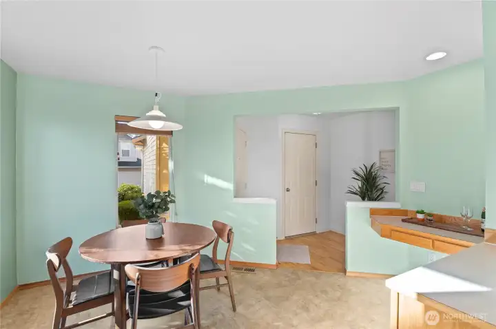 Large dinette for in kitchen eating, or use the large dining room.